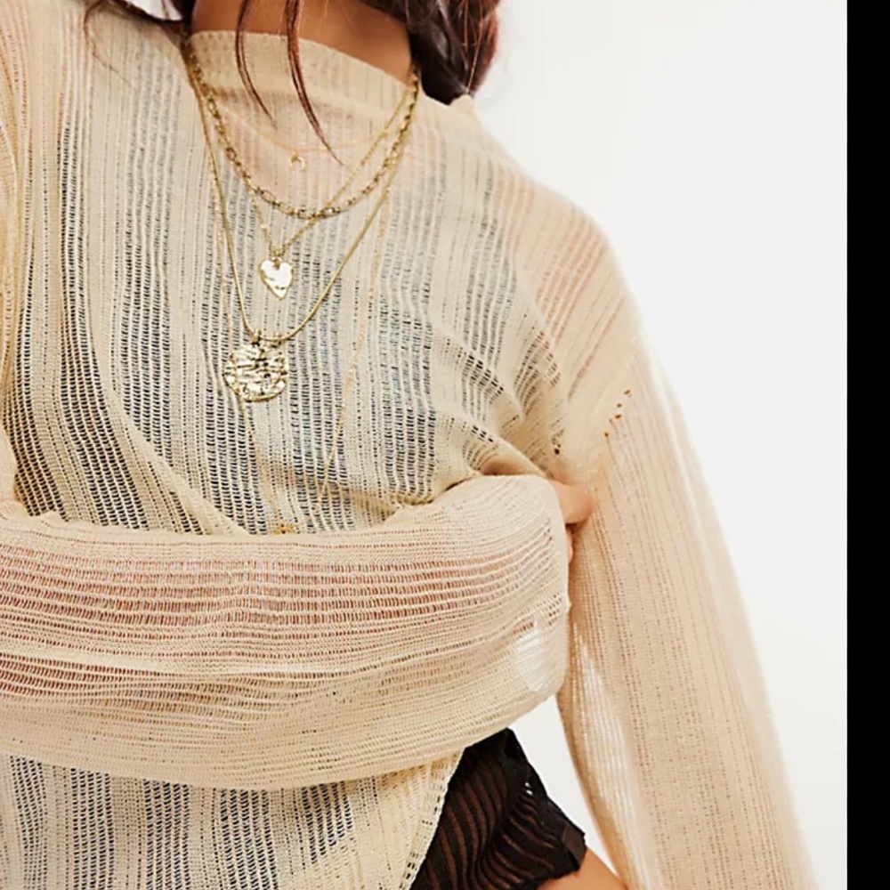 Free people Nicolette sweater in pastry cream